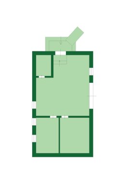 Mimar tasarım fikri. İzometrik kat planı. Düzen, mimari arkaplan, üst görünüm.