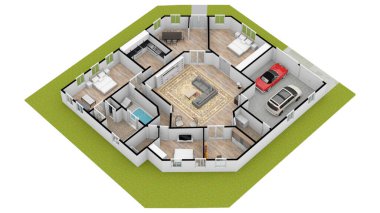 Tek Katlı Planlama Fikirleri. Kat planı. Yer planlayıcı.