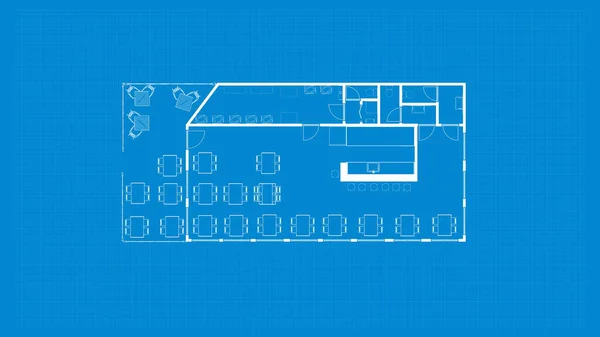 Dijital Kat Planı. Kat planının taslağı. Özel Dijital Ev Planı. Taslak, Ev Planı, Mimari Menkul Kıymetler Vektör Tasarım Evi.