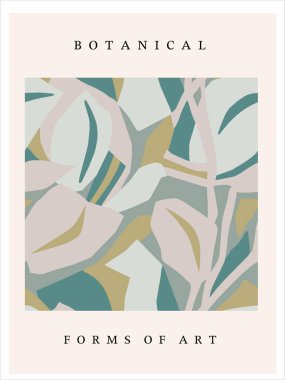 Vector flower and leaf illustration art poster digital artwork