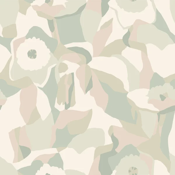 Illustration Botanique Fleur Motif Répété Sans Couture Mode Tissu Surface — Image vectorielle
