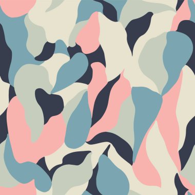 Vektör yaprağı motifi renk resimlemesi kusursuz tekrarlanmayan dijital sanat çalışması