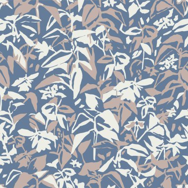 Vektör bitkisi botanik çizim motifi kusursuz tekrarlanmayan dijital sanat çalışması