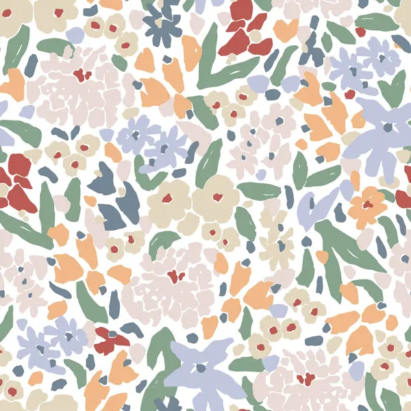 Vektör çiçek çizimi kusursuz tekrarlanmayan dijital çizimler