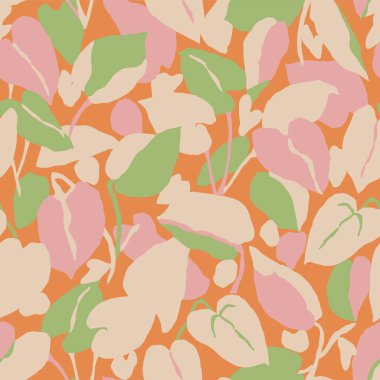 Vektör vintage çiçek ve yaprak illüstrasyonuName