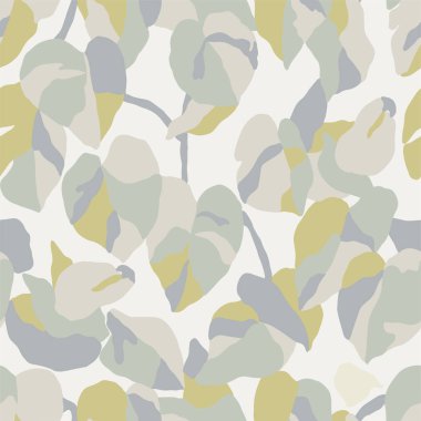 Vektör canavar yaprağı çizimi kusursuz desen