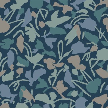 Vektör soyut botanik motifi kusursuz desen