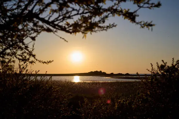 Beautiful Sunrise Southern Denmark Springtime — Stock Photo, Image