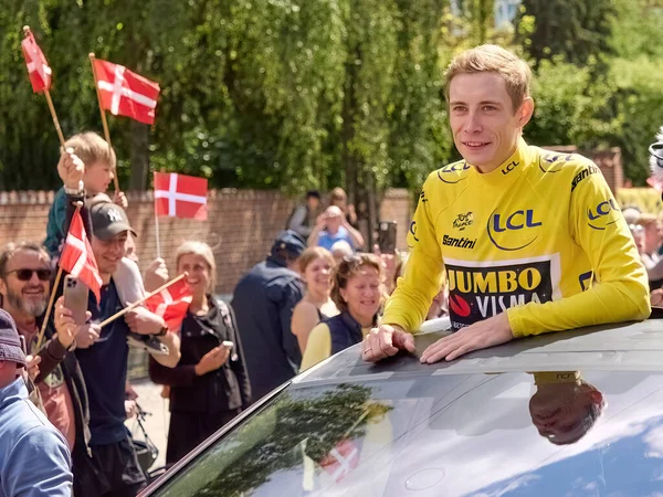 Celebración Del Ganador Del Tour France 2023 Jonas Vingegaard Copenhague — Foto de Stock