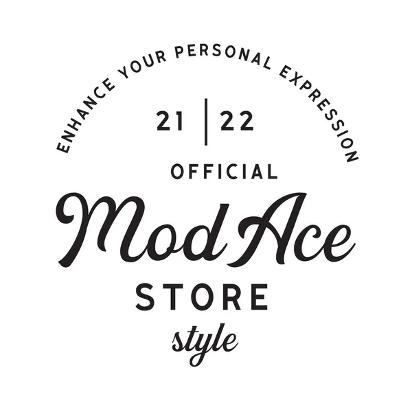 Pankart, poster, broşür için Vintage Aksesuar Logosu Retro Vektör Logosu