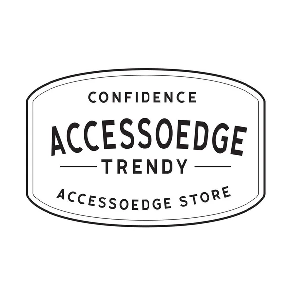 Pankart, poster, broşür için Vintage Aksesuar Logosu Retro Vektör Logosu