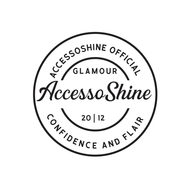 Pankart, poster, broşür için Vintage Aksesuar Logosu Retro Vektör Logosu