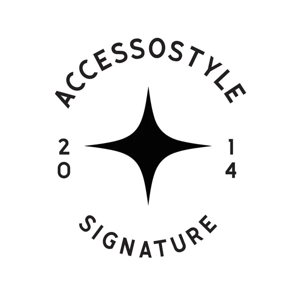 Pankart, poster, broşür için Vintage Aksesuar Logosu Retro Vektör Logosu