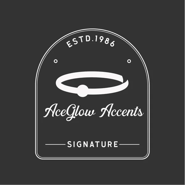 Pankart, poster, broşür için Vintage Aksesuar Logosu Retro Vektör Logosu