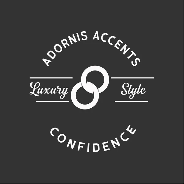 Pankart, poster, broşür için Vintage Aksesuar Logosu Retro Vektör Logosu