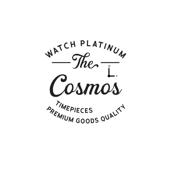 Pankart, poster, broşür için Vintage Watch Logo Şirketi Retro Vektör Logosu