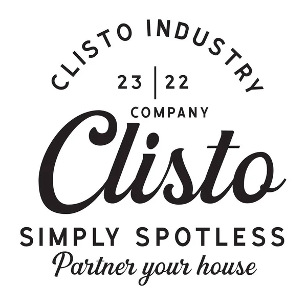 Temizlik Şirketi Vintage Logosu Pankart, poster, broşür