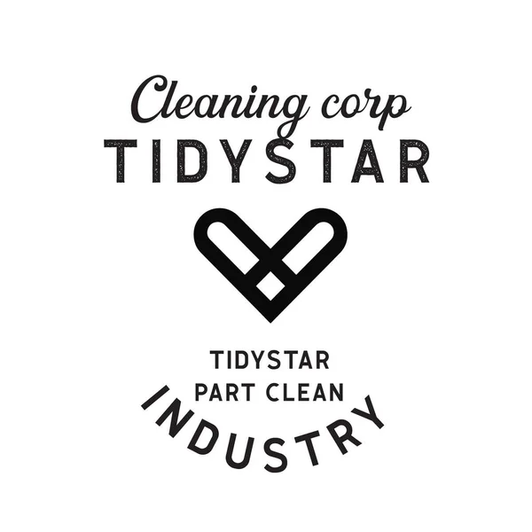 Temizlik Şirketi Vintage Logosu Pankart, poster, broşür