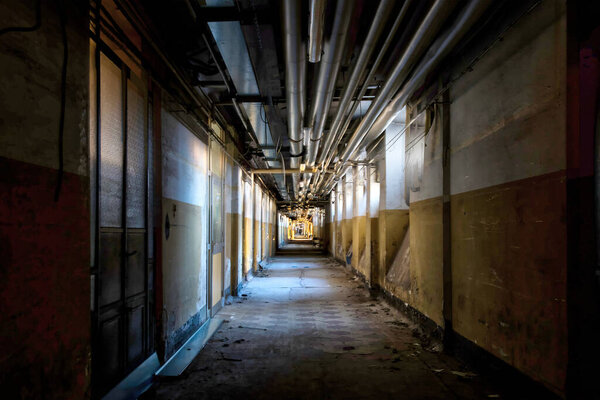December 2023, Corridor in the basement of an abandoned hospital in northern Italy