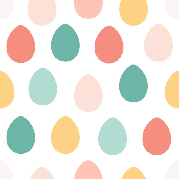 Easter Eggs Seamless Pattern Painted Colorful Eggs Happy Easter Vector — Stock Vector