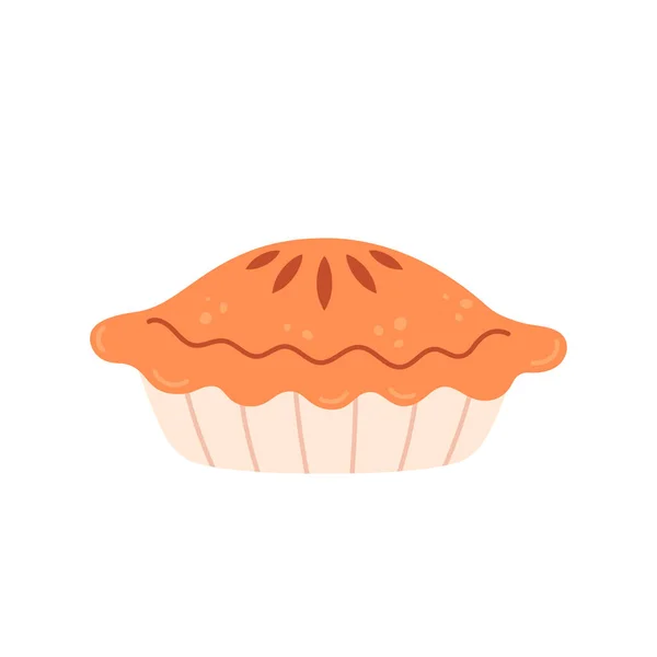 Tarte Citrouille Cuisson Pâtisserie Bonjour Automne Jour Thanksgiving Journée Mondiale — Image vectorielle