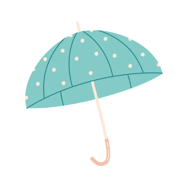 Симпатичный Зонтик Дождливый День Осеннее Время Осеннее Настроение Векторная Иллюстрация — стоковый вектор