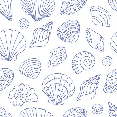 Güzel dış hatları olan kusursuz bir desen. Pankart, duvar kağıdı, tekstil, ambalaj kağıdı, arka plan, kartlar için karalama baskısı. Düz biçimli vektör illüstrasyonu