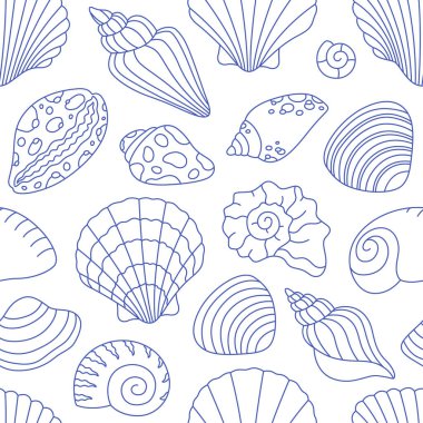 Güzel dış hatları olan kusursuz bir desen. Pankart, duvar kağıdı, tekstil, ambalaj kağıdı, arka plan, kartlar için karalama baskısı. Düz biçimli vektör illüstrasyonu