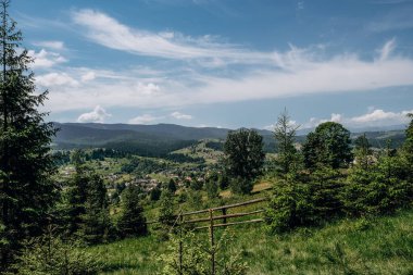Doğu Avrupa 'nın dağ manzaraları. Batı Ukrayna 'nın manzaraları, Ukrayna' nın Karpatya manzaraları.
