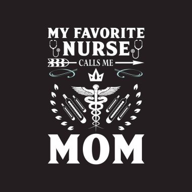 Hemşire tipografik alıntı vektörü.