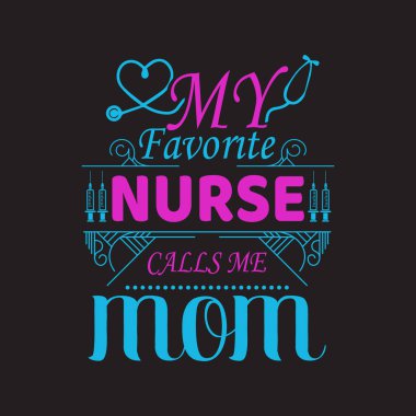 Hemşire tipografik alıntı vektörü.