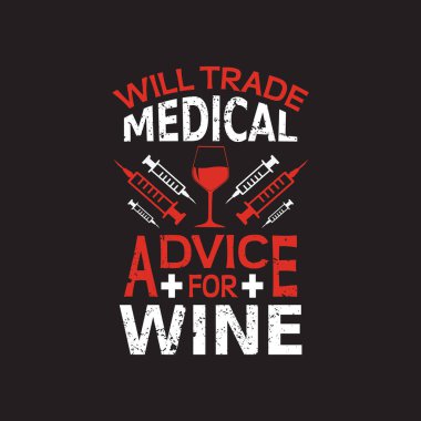 Hemşire tipografik slogan tasarım vektörü.