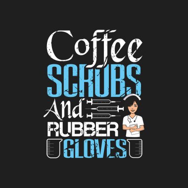 Hemşire tipografik t-shirt tasarım vektörü grafiği