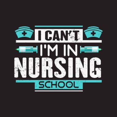 Hemşirelik tipografik alıntılar tasarım vektörü grafiği.