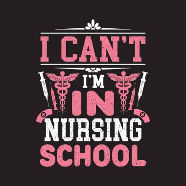 Hemşirelik tipografik alıntılar tasarım vektörü grafiği.