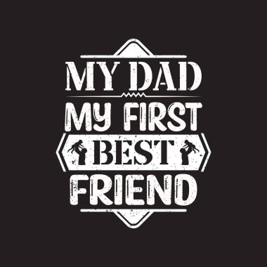 Baba tipografik t-shirt tasarım vektörü.