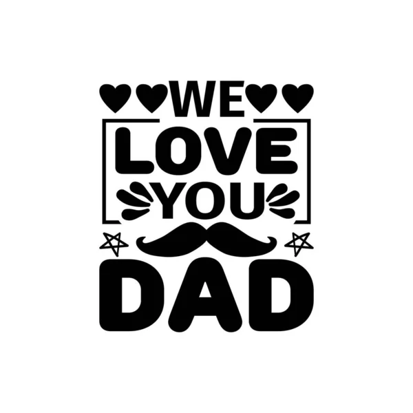 Fathers Day Typographic Shirt Design Vector — Stock Vector