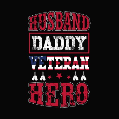 Babalar Günü tipografik alıntıları t-shirt tasarımı.