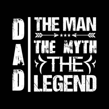 Babalar Günü tipografik slogan tasarım vektörü.