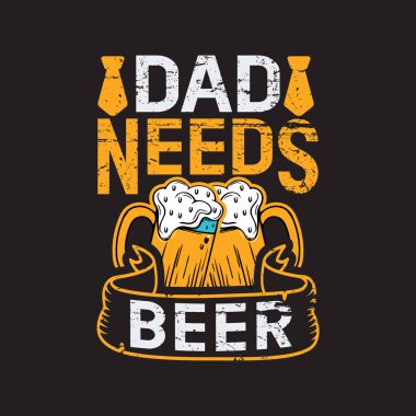 Babalar Günü tipografik slogan tasarım vektörü.