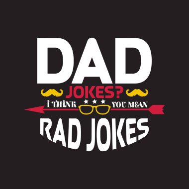 Babalar Günü tipografik slogan tasarım vektörü.