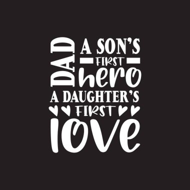 Babalar Günü tipografik slogan tasarım vektörü.