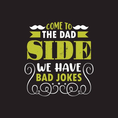 Babalar Günü tipografik slogan tasarım vektörü.