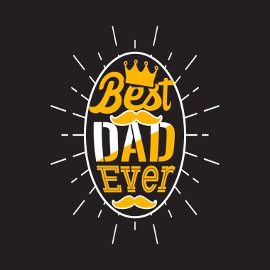 Babalar Günü tipografik slogan tasarım vektörü.