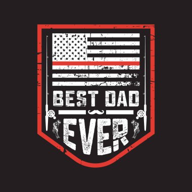 Babalar Günü tipografik slogan tasarım vektörü.