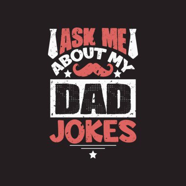 Babalar Günü tipografik slogan tasarım vektörü.