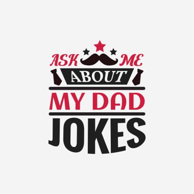 Babalar Günü tipografik slogan tasarım vektörü.