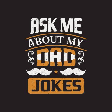 Babalar Günü tipografik slogan tasarım vektörü.