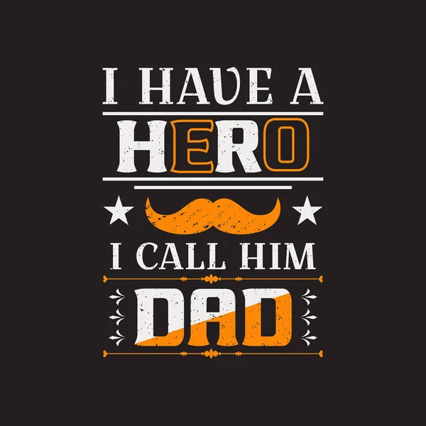 Fathers Day Citations Typographiques Shirt Design — Image vectorielle
