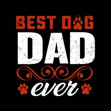 Köpek tipografik alıntılar tasarım vektörü.